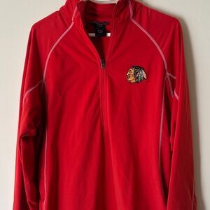 Red Chicago Blackhawks half-zip Pullover Longsleeve pullover